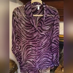 Playboy Sheer Flowy Blouse